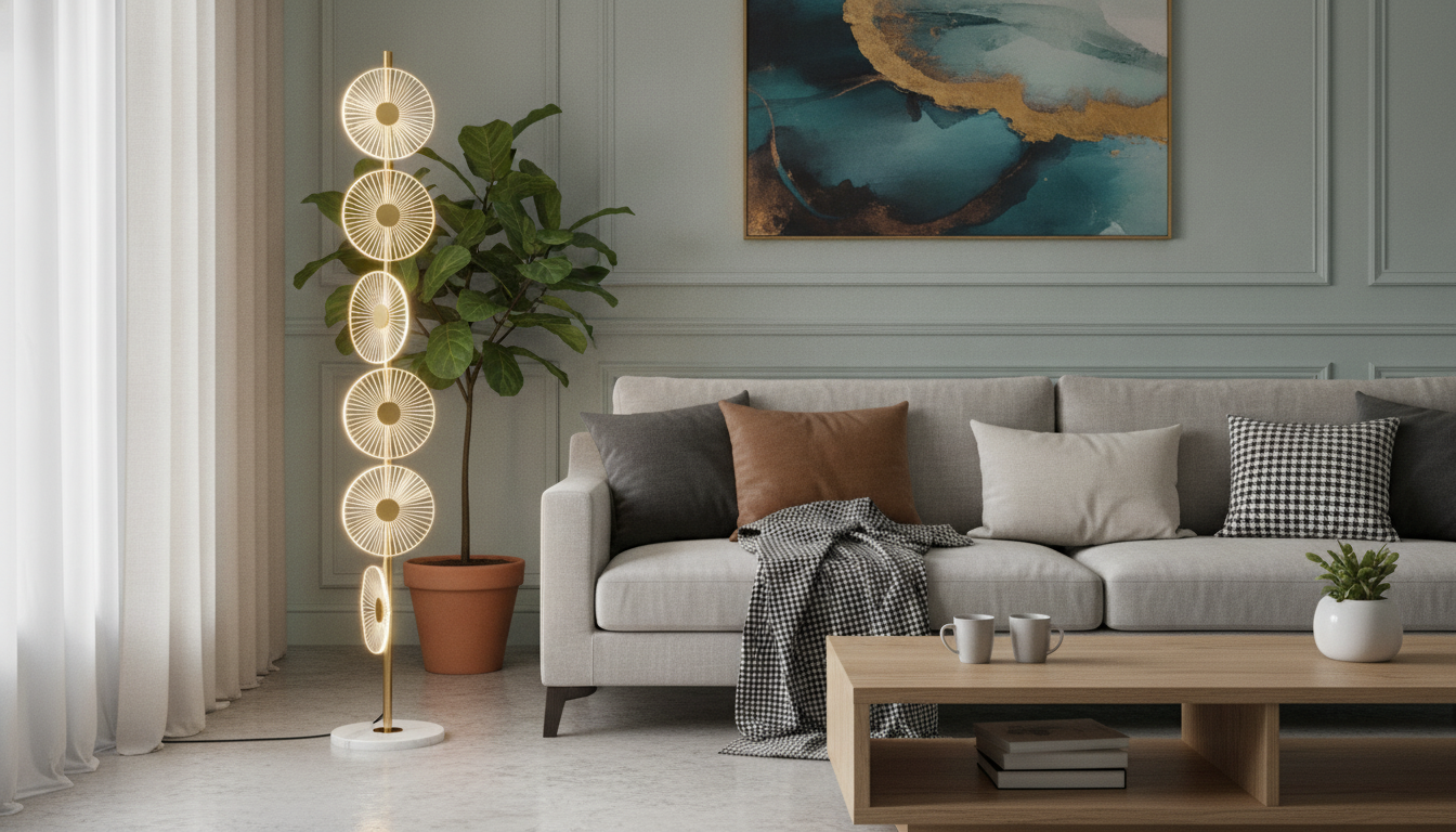 Nordic LED Floor Lamp: Sculptural Glow for Any Room